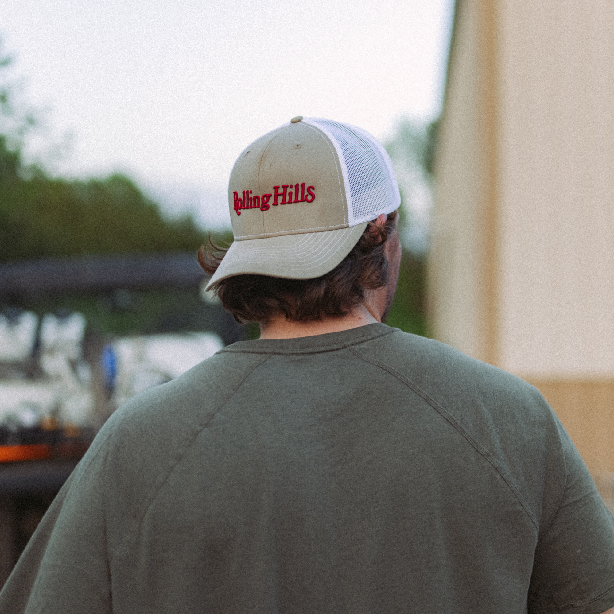 Embroidered Trucker Tan